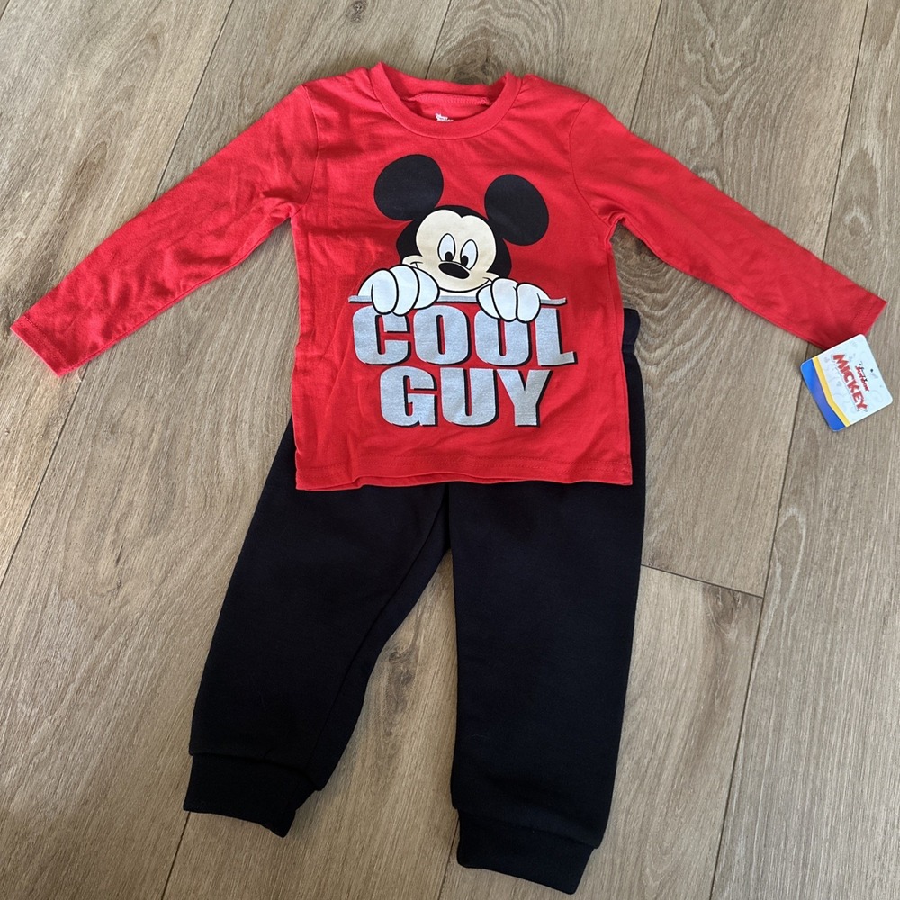 Disney Junior Mickey‎ Mouse Cool Guy Toddler 2T Jogger Set NEW